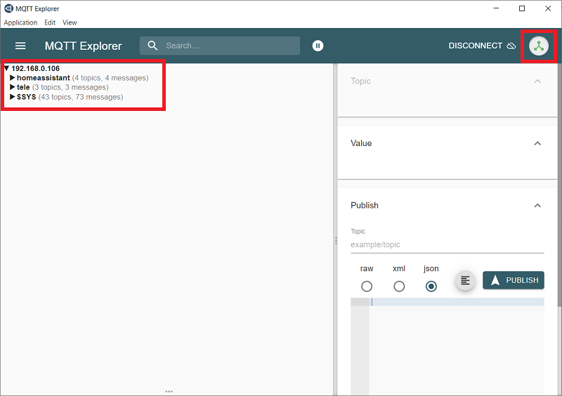 MQTT explorer