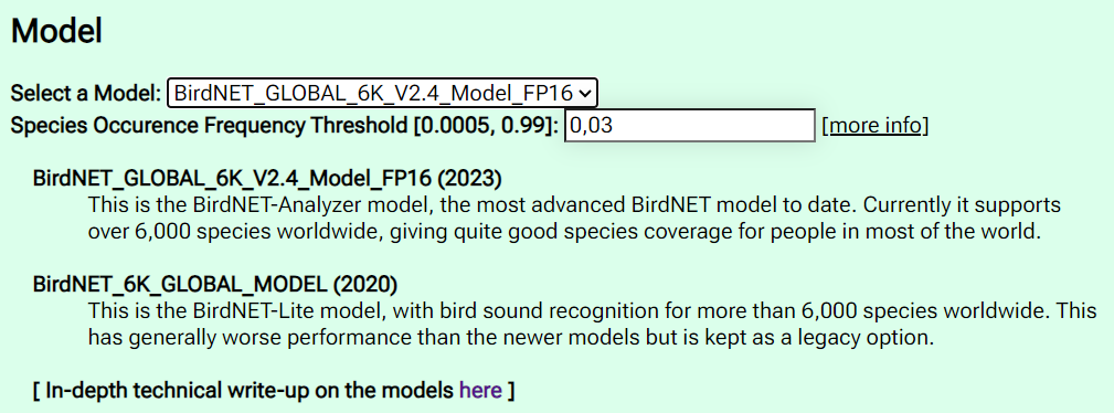 Nastavení BirdNet-Pi